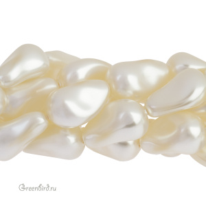 Жемчуг барочный капля 16 мм #5843 Cream (#620)
