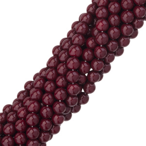 Жемчуг Crystalbird, круглый, 10 мм, бордовый, нить (#70)