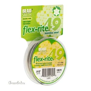 Тросик Flex-Rite 49 – 0,3 мм, прозрачный 100 фт #FLX41013