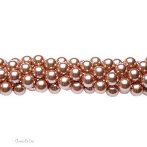 Swarovski 5810 Жемчуг 8 мм, розовое золото (#769), уп. 20 шт.