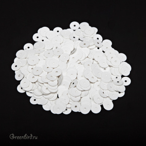 Пайетки 5мм плоские Bianco (#176W)
