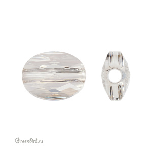 Swarovski 5051 Бусина Мини Овал 8х6 мм, серебристая дымка (#001SSHA), 1 шт.