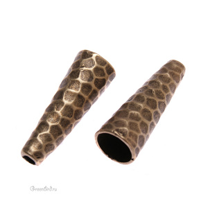 JBB Концевик-конус "Hammertone", ант. латунь (J49-186)