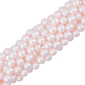 Жемчуг Crystalbird, круглый, 10 мм, Rosaline, нить (#65)