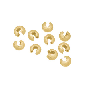 Бусина на кримп "Звёздная пыль" 4 мм, золотистый, уп.10 шт. (#SV1701-CC-16G)