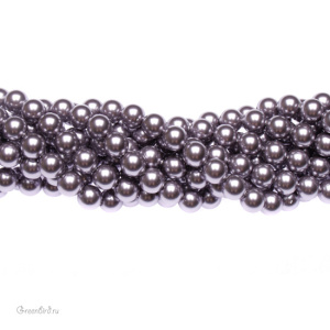 Swarovski 5810 Жемчуг 6 мм, розовато-лиловый (#160), уп. 20 шт.