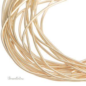 Канитель мягкая 0.5 мм, светлое золото (KAN4964)