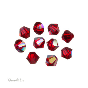 Swarovski 5328 Биконусы 5 мм, сиам радужный (#208AB), уп. 10 шт.
