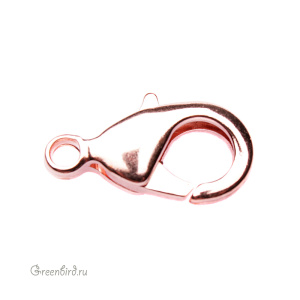 Замочек-лобстер 15 мм, медь, 1 шт. (#CL0022CP)