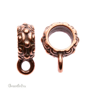 Коннектор-бейл для жгута "Оазис", ант. медь, 1 шт. (#TC-5727)