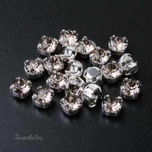Swarovski 53200 Шатон Монтис SS16, серебро, греж (серо-бежевый) (#284), уп. 20 шт.