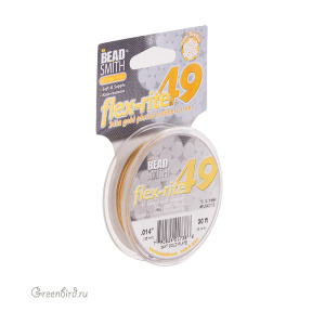 Тросик Flex-Rite 49 – 0,35 мм, 24Kt Gold Plate 30 фт #FLX42112