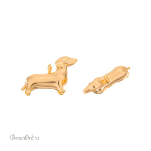 Подвеска "Такса", золото, 1 шт. (#SV1701-Pendant-67G)