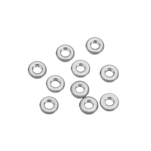 Бусина-разделитель "Шайба" 4x1 мм, родий, уп.10 шт. (#CN-BM-015R)