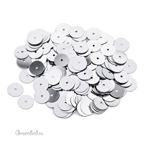 Пайетки 8мм плоские Argento (#1111)