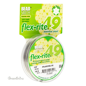 Тросик Flex-Rite 49 – 0,45 мм, прозрачный #FL49X(018CL)100