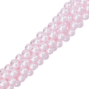 Жемчуг Crystalbird, круглый, 10 мм, Rose, нить (#503)