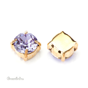 Swarovski 1088 Шатон в оправе SS39, золото, прованская лаванда (#283), 1 шт.