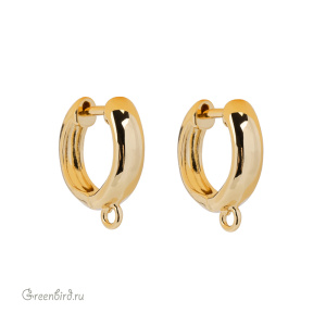 Швензы круглые 14 мм, золото, пара (#SVAE-001G)