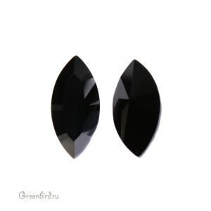 Swarovski 4228 Наветт 15х7 мм, черный гематит (#280HEM), 1 шт.