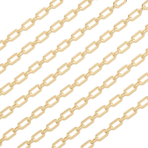 Цепочка, овальные звенья 10х5 мм, золото, 30 см (#SVA-Chain-116G)