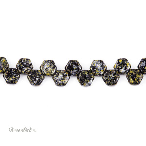 Honeycomb bead 6mm, Tweedy Yellow, 30 шт. (#23980/45701)