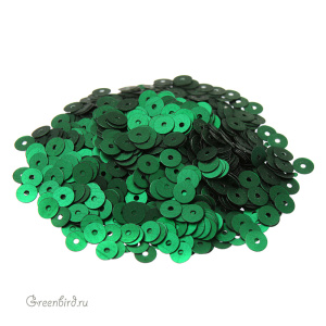 Пайетки 4мм плоские Smeraldo (#746W)