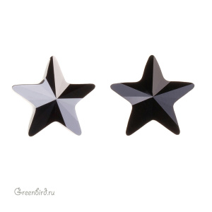 Swarovski 4745 Звезда 10 мм, черный METSI (#280METSI), 1 шт.