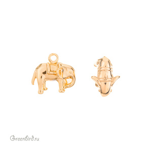 Подвеска "Слон", золото, 1 шт. (#SV1701-Pendant-71G)