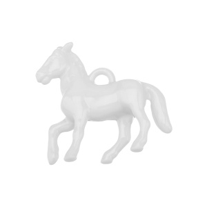 Подвеска "Лошадка", пластик, белый, 1 шт. (#SV1701-Pendant-170)