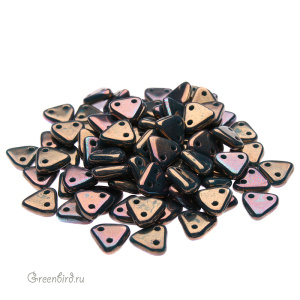 CzechMates Triangle 6мм, Persian Turquoise/Bronze, 10 гр (#LH63150)