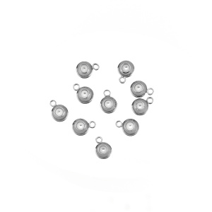 Стоппер-бейл для цепочек 5 мм, родий, 1 шт. (#CN-BS-002R)