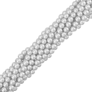 Жемчуг Crystalbird, круглый, 8 мм, Grey, нить (#507)