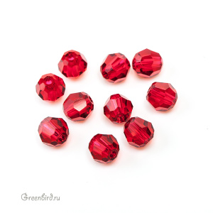 Swarovski 5000 Бусины круглые 4 мм, алый (#276), уп. 10 шт.