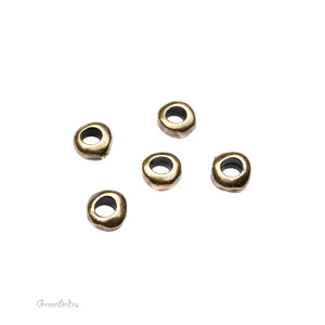 Спейсер "Наггет 2" 5 мм, ант. латунь, 1 шт. (#TC-0449)
