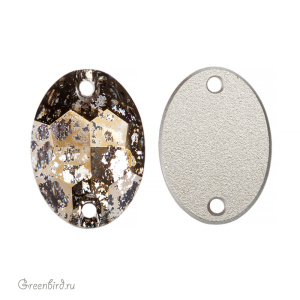Swarovski пришивные 3210 Овал 16х11 мм, золотая патина (#001GOLPA), 1 шт.