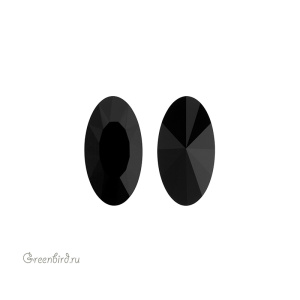 Swarovski 4162 Удлиненный Овал 10х5,5 мм, черный (#280), 1 шт.