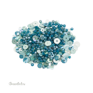 Микс ронделей и пайеток, 4,5 гр (#MIX09)