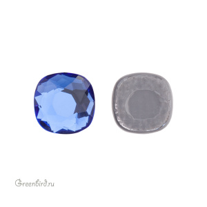 2471 Кристалл горячей фиксации Cushion 5 мм – Sapphire (#206), M-Foiled, 1шт.