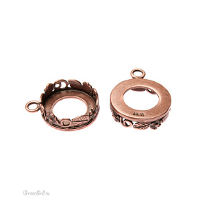 JBB Оправа для кабошона 12мм, ант. медь (#J236-12)