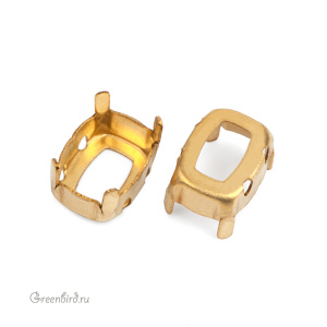 4568 Оправа для Cushion Fancy Stone 8x6 мм, латунь