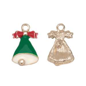 Подвеска с эмалью "Колокольчик", золотистый, 1 шт. (#CN-PN-250)