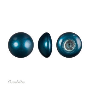 Swarovski 5817 Жемчуг полупросверленный кабошон 10 мм, петрол (#600), 1 шт.