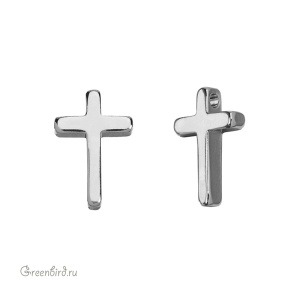 Подвеска "Крестик", родий, 1 шт. (#SV1701-Pendant-57R)