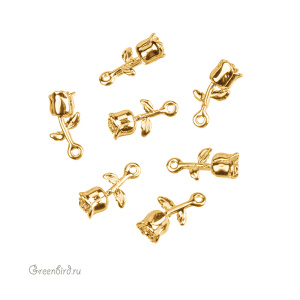 Подвеска "Роза", золото, 1 шт. (#SV1701-Pendant-77G)
