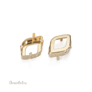 4230 Оправа для Lemon Fancy Stone 14х9 мм, латунь