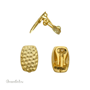 Клипсы "Фактура", золото, пара (#SV1701-2496)