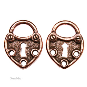 Подвеска-коннектор "Старинный замок", ант. медь, 1 шт. (#TC-3144)