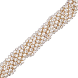 Жемчуг Crystalbird, круглый, 6 мм, Luster Light Gold, нить (#511)