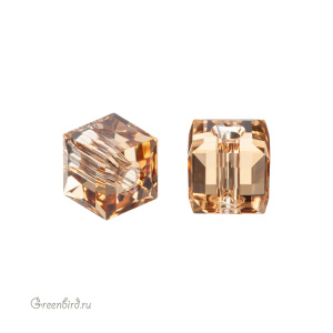 Swarovski 5601 Бусина Куб 4 мм, светлый колорадский топаз (#246), 1 шт.